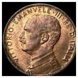 1910 Italy Bronze 1 Centesimo