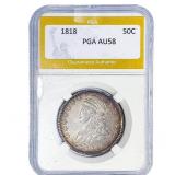 1818 Capped Bust Half Dollar PGA AU58