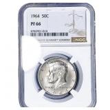 1964 Kennedy Half Dollar NGC PF66