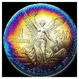 1982 Toned Mexico Silver 1 Onza Libertad  SUPERB
