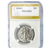 1944-S Walking Liberty Half Dollar PGA MS65