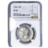 1964 Kennedy Half Dollar NGC PF66