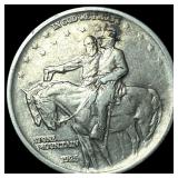 1925 Silver Stone Mountain Half Dollar NEARLY UNCI