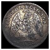 1878 ZsS Mexico Silver 5 Centavos
