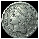 1865 Nickel Three-Cent Piece LIGHTLY CIRCULATED