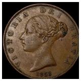 1858/7 Great Britain Copper 1/2 Penny