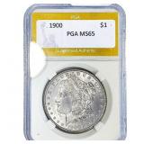1900 Morgan Silver Dollar PGA MS65
