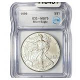 1999 Silver Eagle ICG MS70
