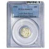 1950 Roosevelt Dime PCGS MS66 FB