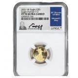 2021-W Gold Eagle $5 1/10 oz NGC PF70 UC