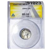 1944 Mercury Silver Dime ANACS MS66 FSB