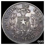1881So Chile Silver 1 Peso