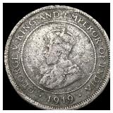 1919 British Honduras Copper Nickel 5 Cents