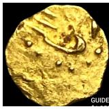 1748-1754 Mughal Ahmad Shah Bahadur Gold 1/2 Fanam