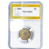 1883 Shield Nickel PGA MS63