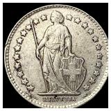 1945 Switzerland Silver 1/2 Franc