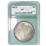 1880-S Morgan Silver Dollar NTC MS67