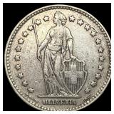 1920 Switzerland Silver 2 Franc
