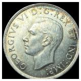 1938 Silver Dollar Canada CHOICE AU