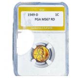 1949-D Wheat Cent PGA MS67 RD