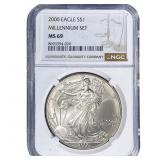 2000 Silver Eagle NGC MS69