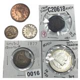 [6 Coins] 1808-1917 U.S. Mixed Lot HC-50C