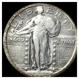 1920-D Silver Standing Liberty Quarter NEARLY  UN
