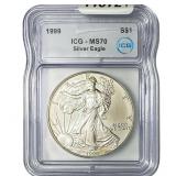 1999 Silver Eagle ICG MS70