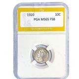 1920 Mercury Silver Dime PGA MS65 FSB