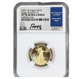 2021-W Gold Eagle $10 1/4 oz NGC PF70 UC