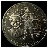 2002 Liberia Copper NIckel 10 Dollars KM 806