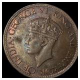 1945 Ceylon Bronze 1 Cent