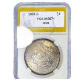 1881-S Morgan Silver Dollar PGA MS67+