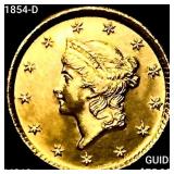 1854-D Rare Gold Dollar UNCIRCULATED