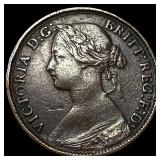 1862 Great Britain Brass Farthing Small 8