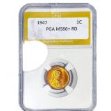1947 Wheat Cent PGA MS66+ RD