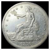1876-S Silver Trade Dollar NEARLY UNCIRCULATED