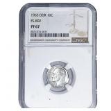 1963 DDR Roosevelt Dime NGC PF67