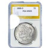 1880-O Morgan Silver Dollar PGA MS65
