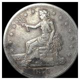 1876-S Silver Trade Dollar NEARLY UNCIRCULATED