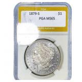 1879-S Morgan Silver Dollar PGA MS65