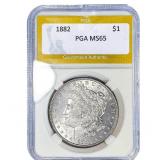1882 Morgan Silver Dollar PGA MS65