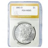 1881-O Morgan Silver Dollar PGA MS65
