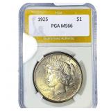 1925 Silver Peace Dollar PGA MS66