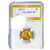 1952-D Wheat Cent PGA MS67 RD