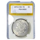 1879-S REV 78 Morgan Silver Dollar PGA MS63