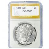 1882-O/O Morgan Silver Dollar PGA MS64