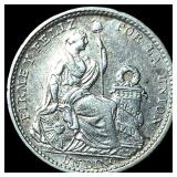 1904 JF Peru Silver Dinero KM 204.2