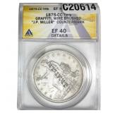 1875-CC Silver Trade Dollar ANACS EF40