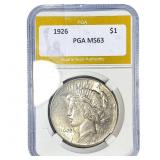 1926 Silver Peace Dollar PGA MS63
